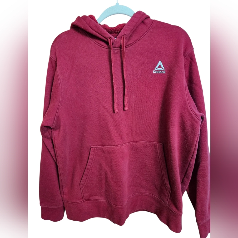 Reebok Hoodie, Men's Large, Wine Color